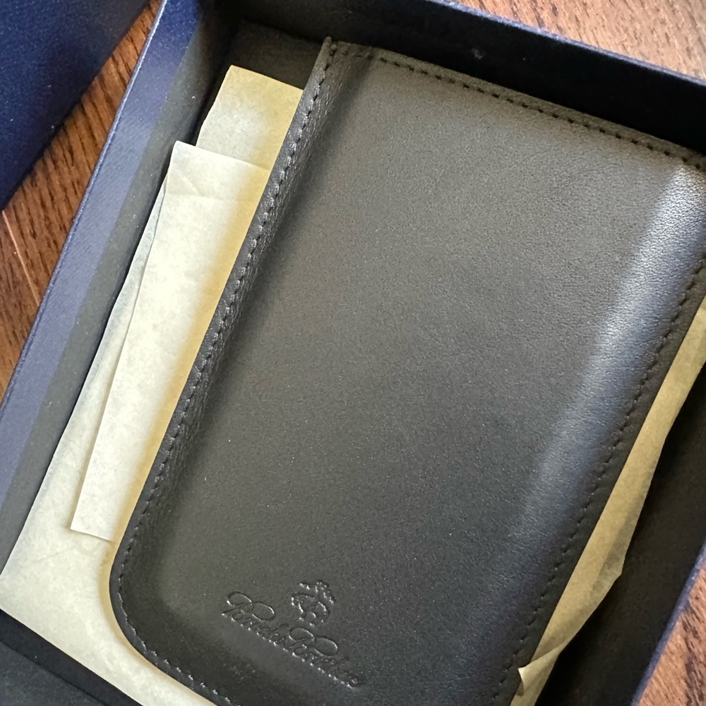 Brooks Brothers Classic Black Card Holder